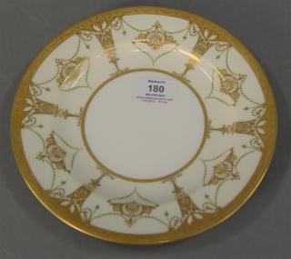 Appraisal: Set of seven Royal Worcester service plates with heavy gilt