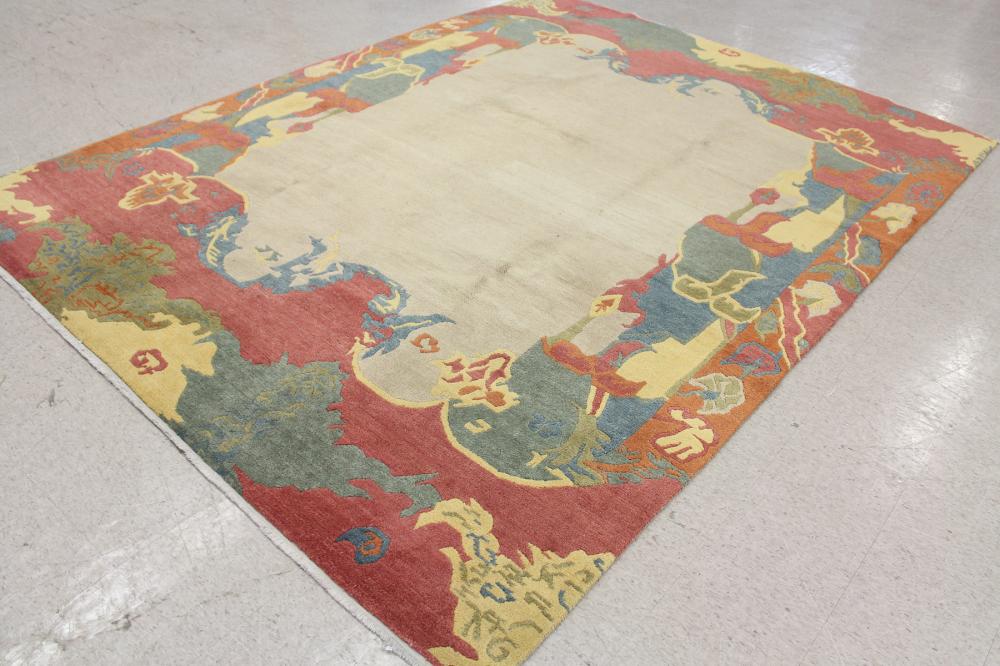 Appraisal: CONTEMPORARY HAND KNOTTED TIBETAN CARPET Tufenkian Collection c having a