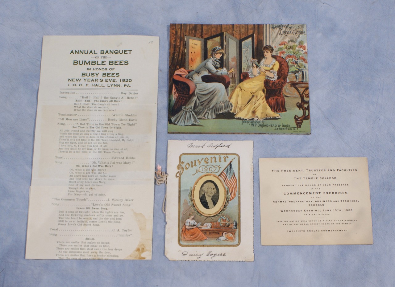 Appraisal: Pennsylvania trade cards bill heads etc by PA merchants and