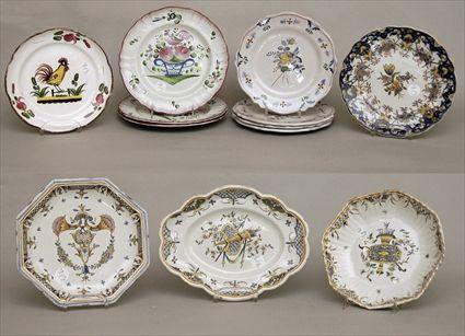 Appraisal: Group of Misc Faience Table Articles