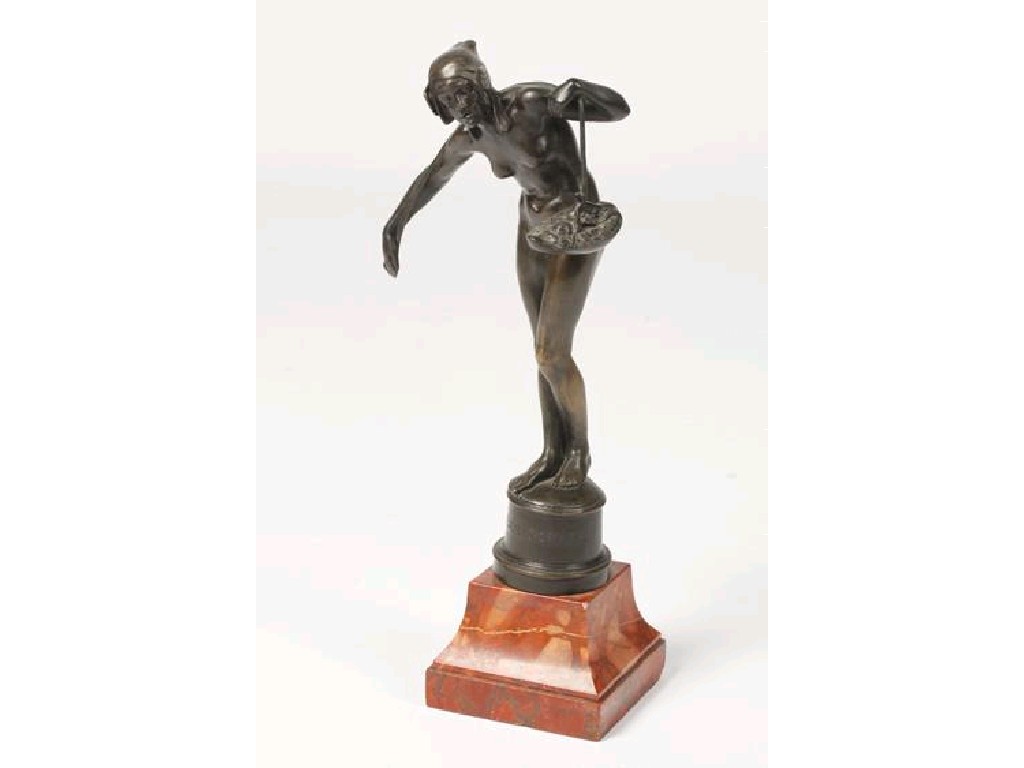 Appraisal: GILBERT BAYES THE SCALES OF TIME a cast bronze figure