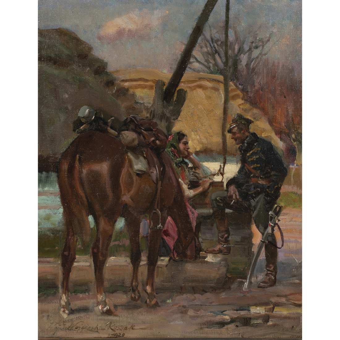 Appraisal: PAINTING WOJCIECH KOSSAK Wojciech Adalbert Kossak Polish - Untitled Solider