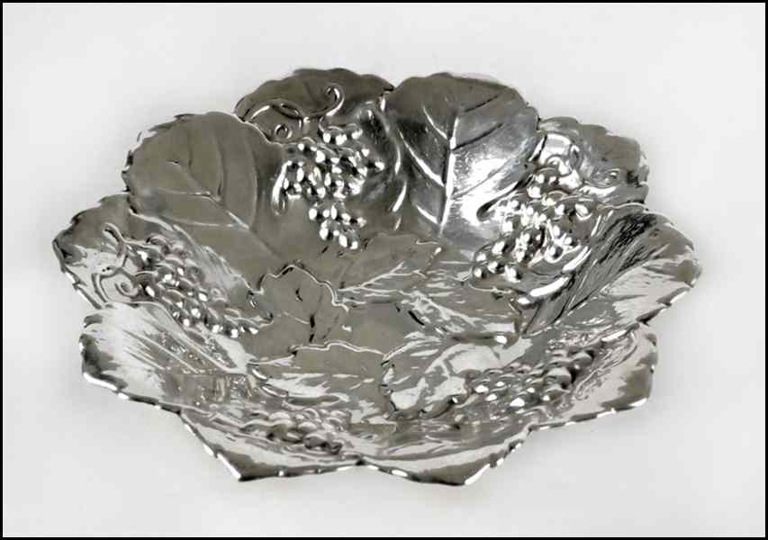 Appraisal: POOLE STERLING SILVER GRAPE LEAF DISH ozt Condition No Specific