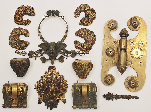 Appraisal: A GROUP OF TH CENTURY ORMOLU FURNITURE MOUNTS to include