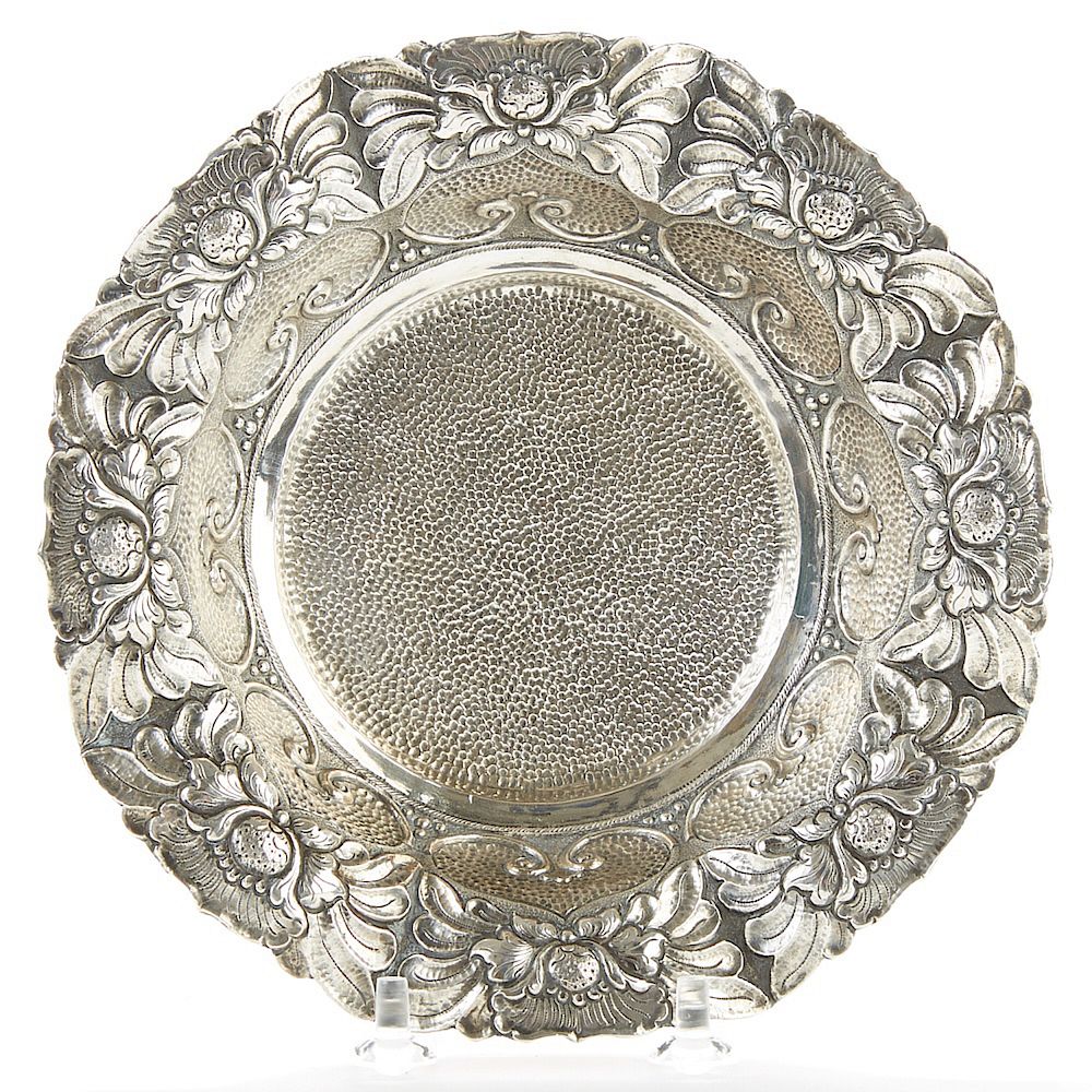 Appraisal: Indonesian Javanese Yogya Silver Dish One Indonesian Javanese Yogya silver