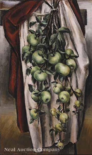 Appraisal: Frank Marsdon London American - Apples oil on canvas signed