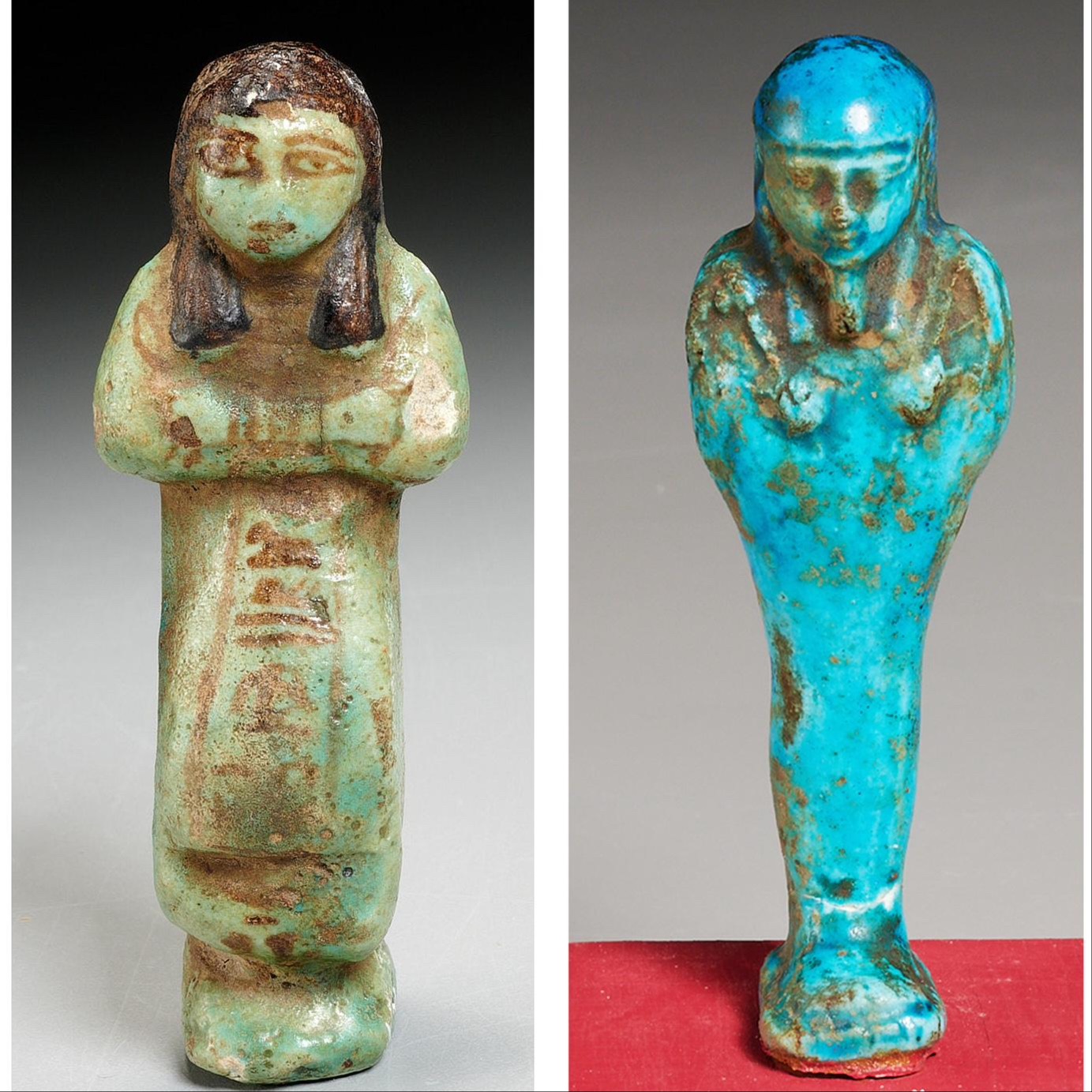 Appraisal: ANCIENT EGYPTIAN FAIENCE USHABTI EX-MUSEUM Possibly - BCE incl one