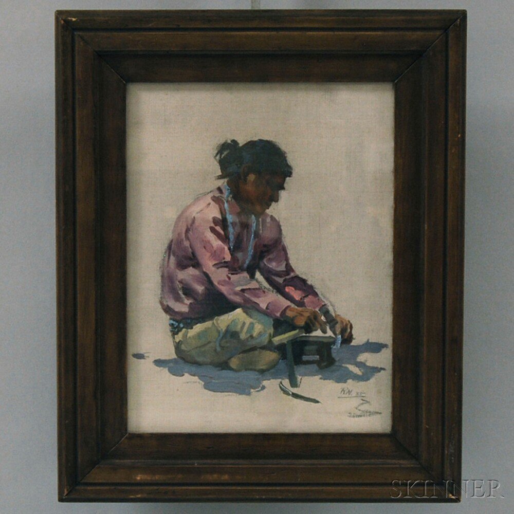 Appraisal: Attributed to Ralph Waldo Emerson Meyers American - Seated Navajo