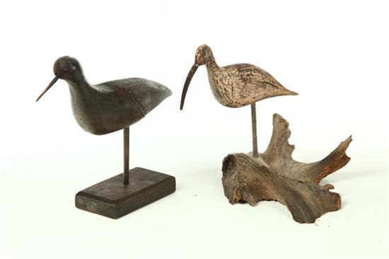 Appraisal: TWO SHORE BIRDS American late th century wood Plover with