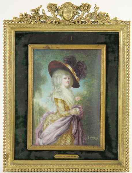 Appraisal: French Portrait Miniature on Ivory''The Duchess of Devonshire'' by G