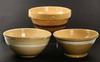 Appraisal: LARGE STONEWARE BOWLS - Early th C Yellow ware Mixing