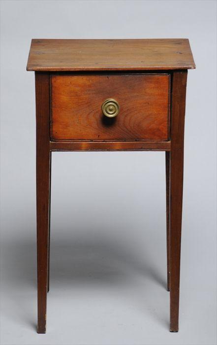 Appraisal: FEDERAL POPLAR STAND The rectangular top over conforming apron fitted