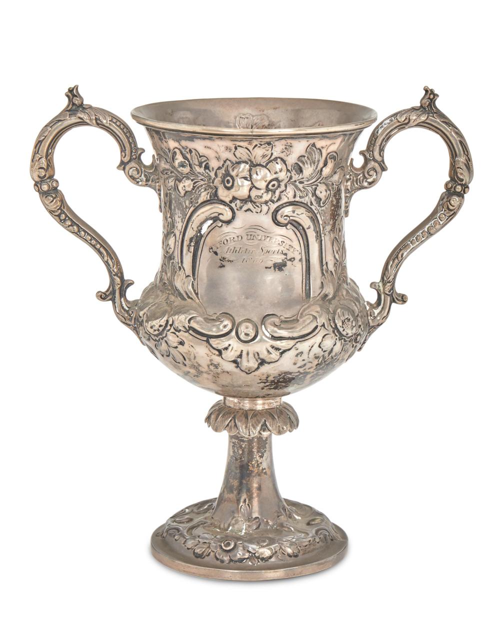 Appraisal: A University of Oxford sterling silver athletic trophy - Marked