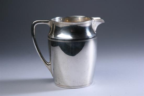 Appraisal: TIFFANY CO STERLING SILVER WATER PITCHER Circa pattern pint capacity