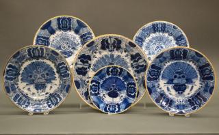 Appraisal: pieces of Delft A Group of Six Dutch Delft Plates