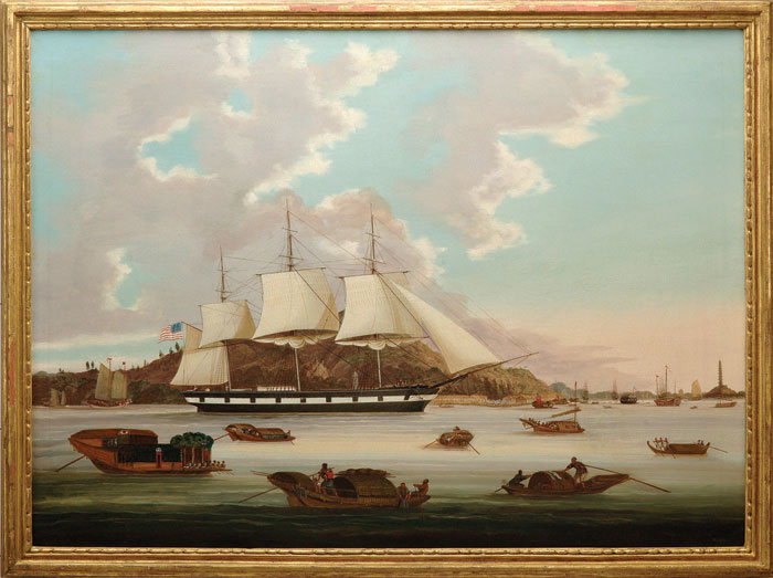 Appraisal: HIGHLY IMPORTANT CHINA TRADE PAINTING OF THE AMERICAN SHIP quot