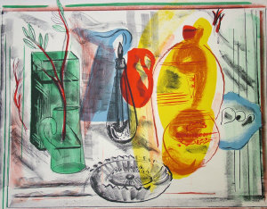 Appraisal: After Frances Mary Hodgkins - - ''Arrangement of Jugs'' circa