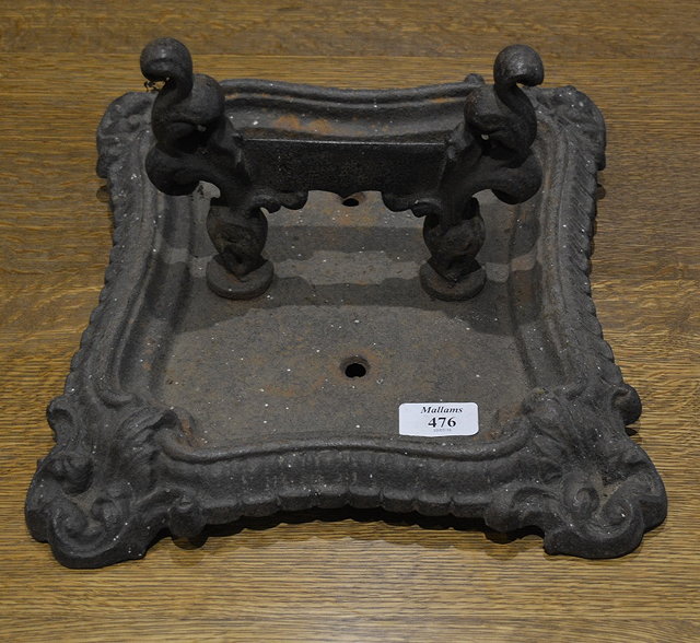 Appraisal: A Victorian cast iron bootscraper