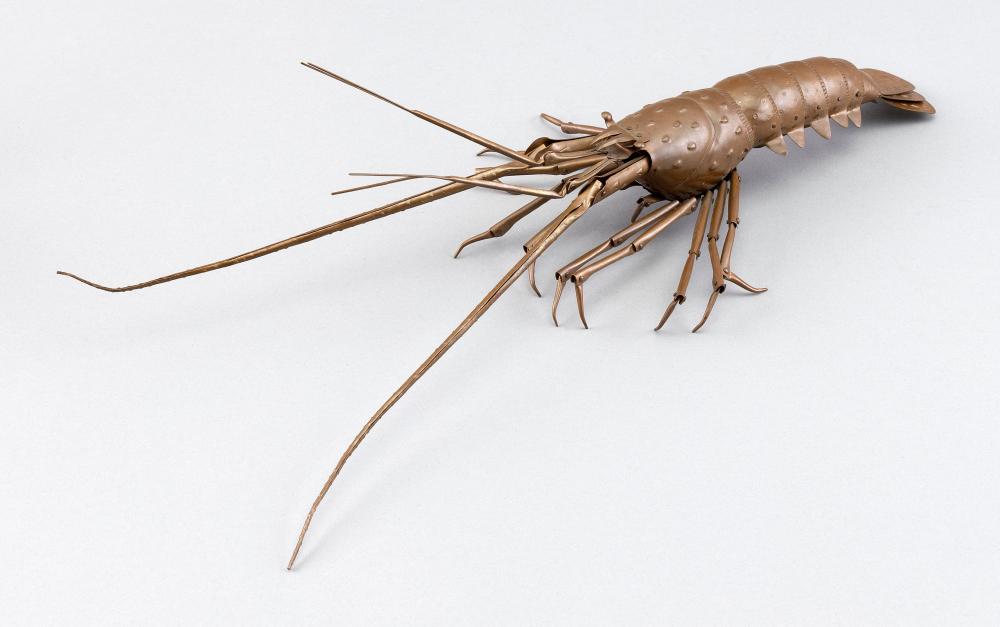 Appraisal: JAPANESE ARTICULATED COPPER LOBSTER EARLY TH CENTURY LENGTH JAPANESE ARTICULATED