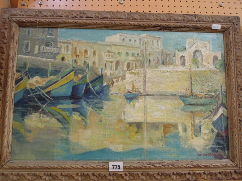 Appraisal: An early th century oil painting on board of a