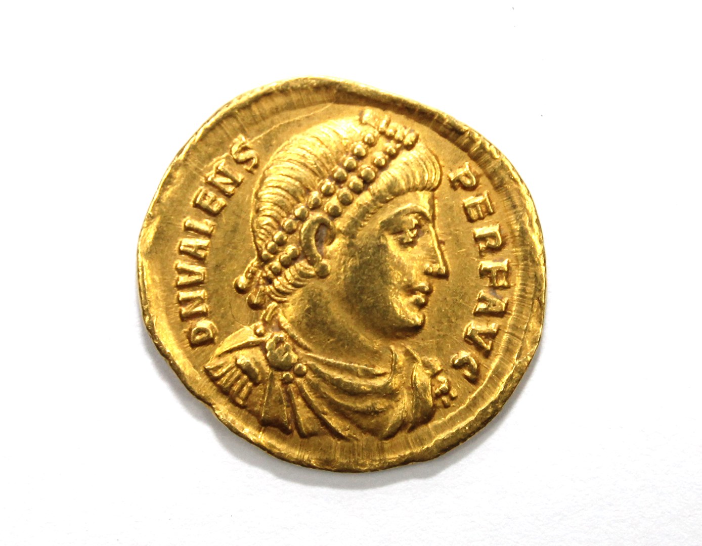 Appraisal: Roman Empire Valens AD - gold Solidus Antioch mint Officina