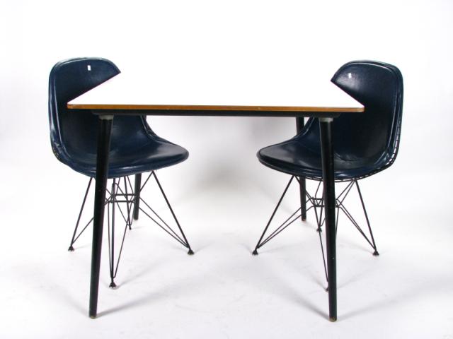 Appraisal: Eames Herman Miller Mid-Century Card Table DTW- '' square with