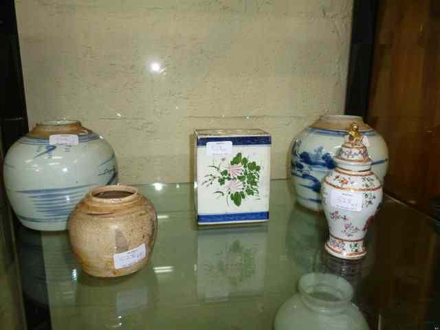 Appraisal: A PAIR OF OLD ORIENTAL GINGER JARS together with a