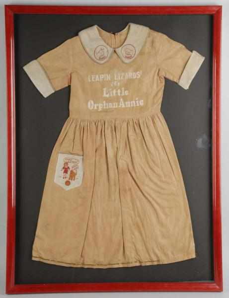 Appraisal: Framed Orphan Annie Child's Dress Description Circa s to s