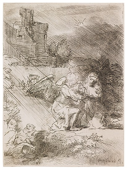 Appraisal: REMBRANDT VAN RIJN The Agony in the Garden Etching x