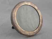 Appraisal: A round silver photo frame hallmarked London approx cm diameter