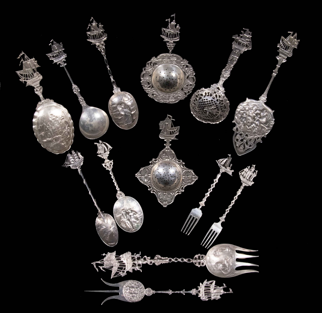 Appraisal: ASSORTED SILVER UTENSILS Group of Pieces of Fancy Silver Flatware