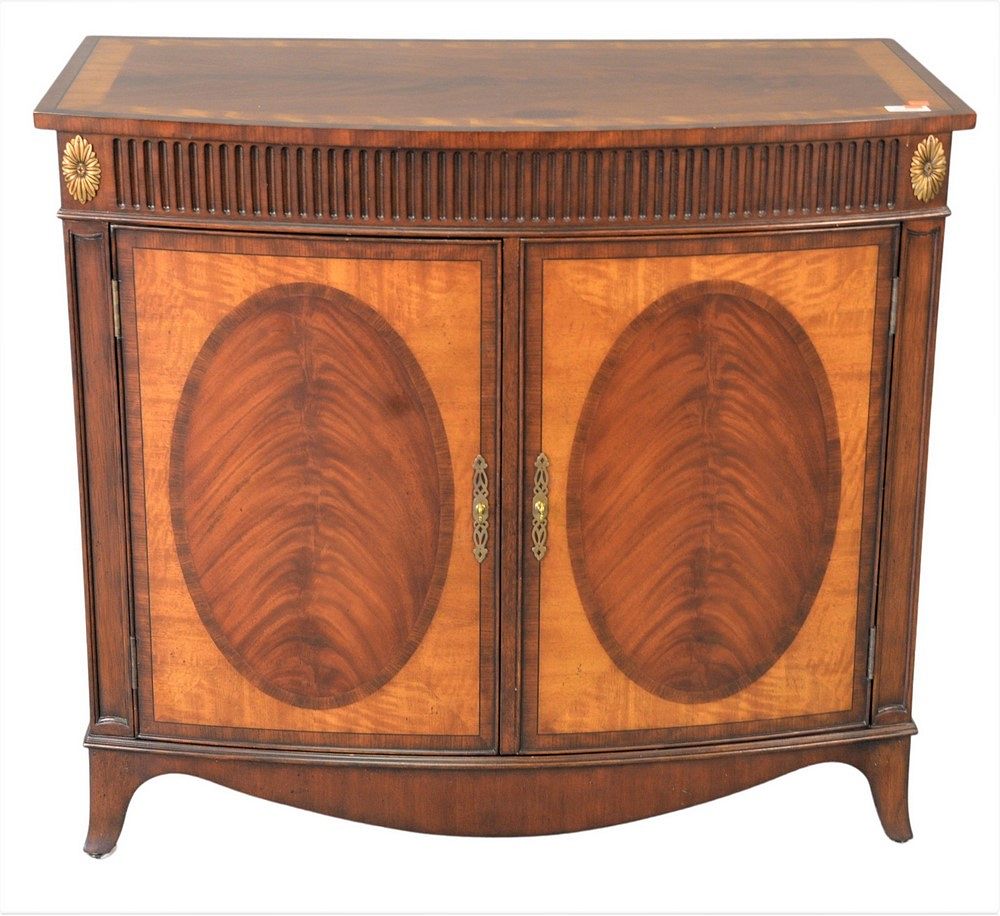 Appraisal: Ethan Allen Mahogany Server having two doors and banded inlaid