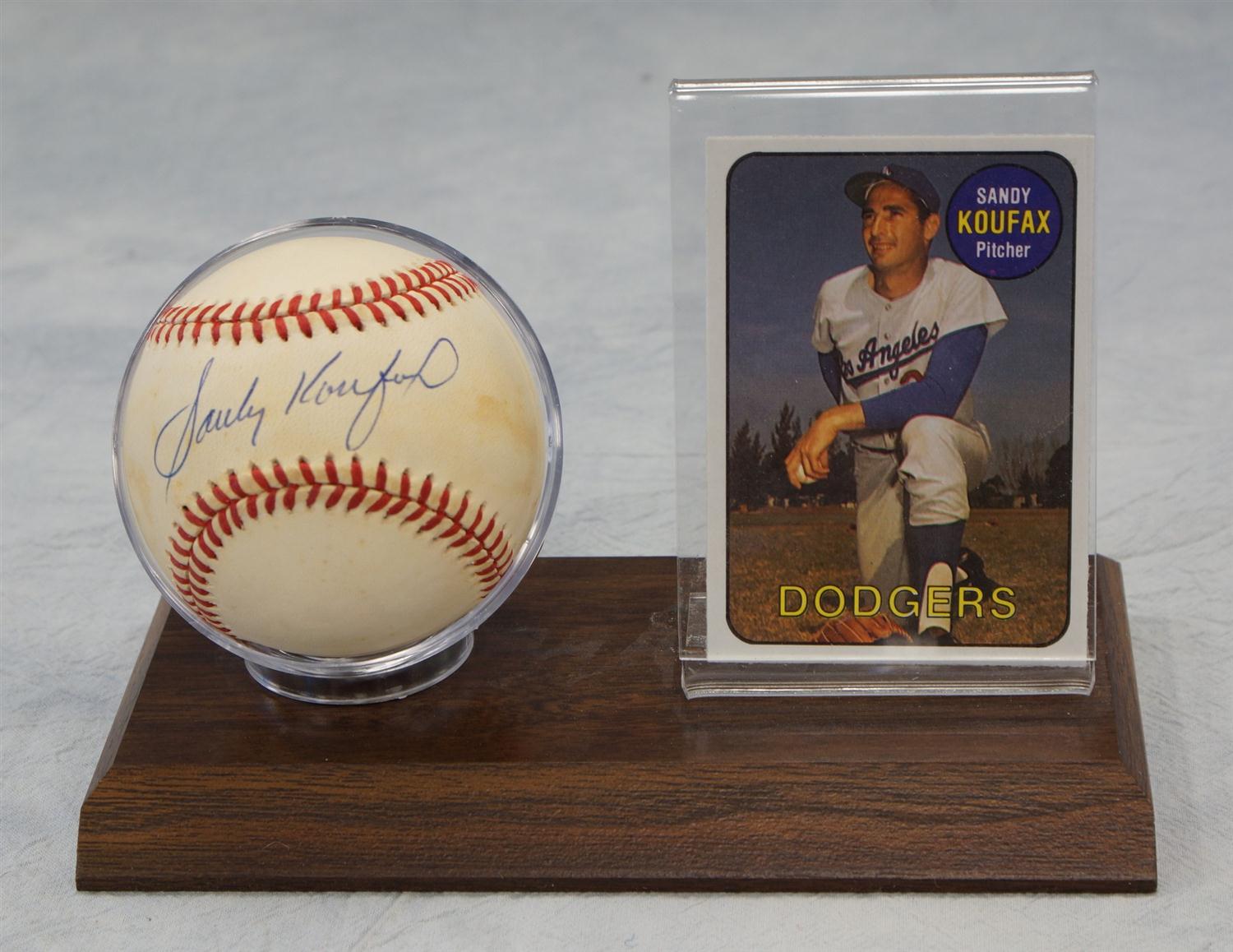 Appraisal: Sandy Koufax autographed Rawlings National League baseball with JD McCarthy