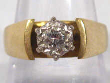 Appraisal: An carat gold diamond solitaire ring the illusion set diamond