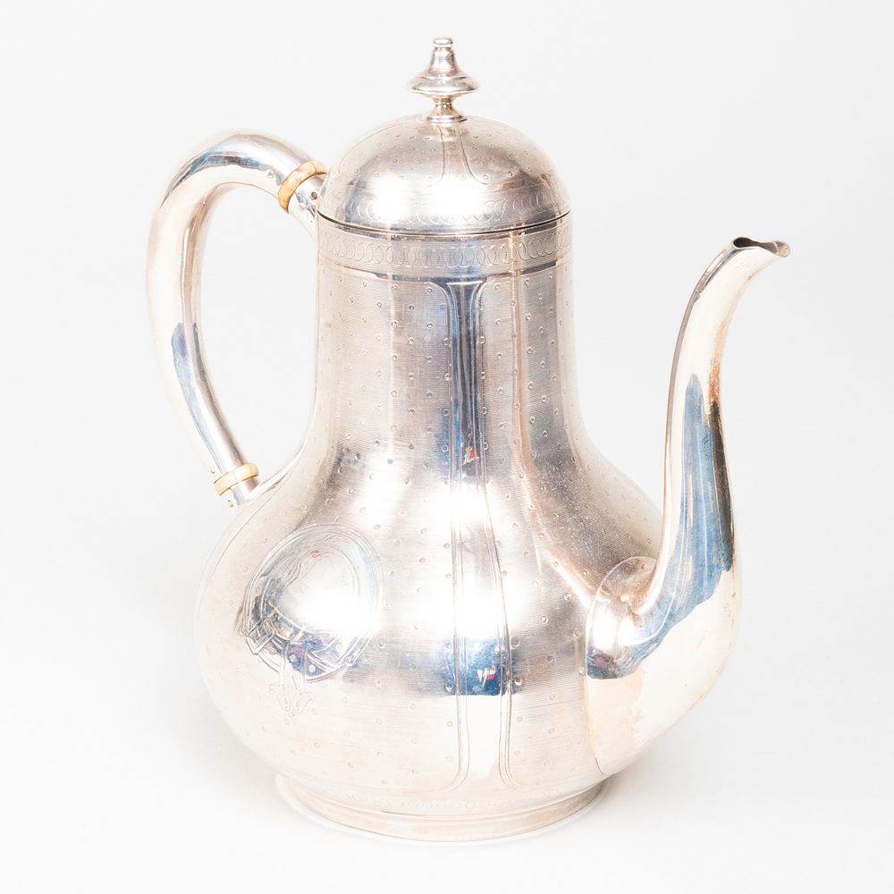 Appraisal: French Silver Coffee Pot Marked ' ' in high oz