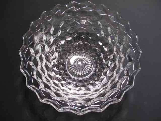 Appraisal: American Fostoria crystal centerpiece bowl Cubed pattern Unmarked Good condition