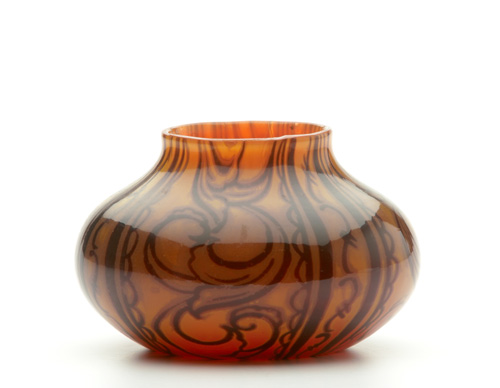 Appraisal: KNUT BERGKVIST FOR ORREFORS Graal vase decorated with stylized flora