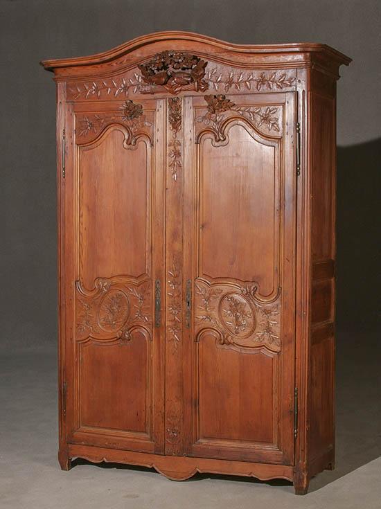 Appraisal: Lot Property of Various Owners Louis XV Pine Armoire Predominantly