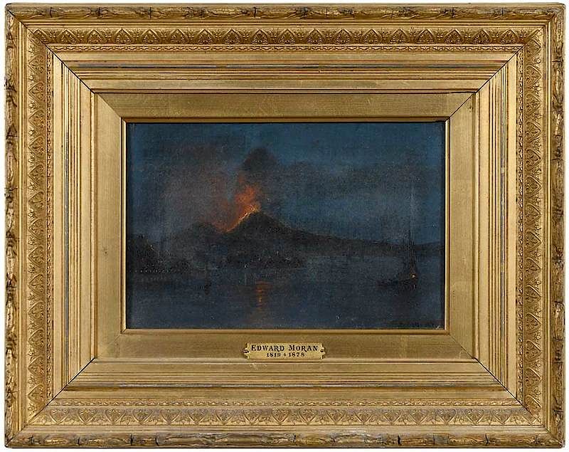 Appraisal: Edward Moran Pennsylvania New York - Vesuvius signed lower right