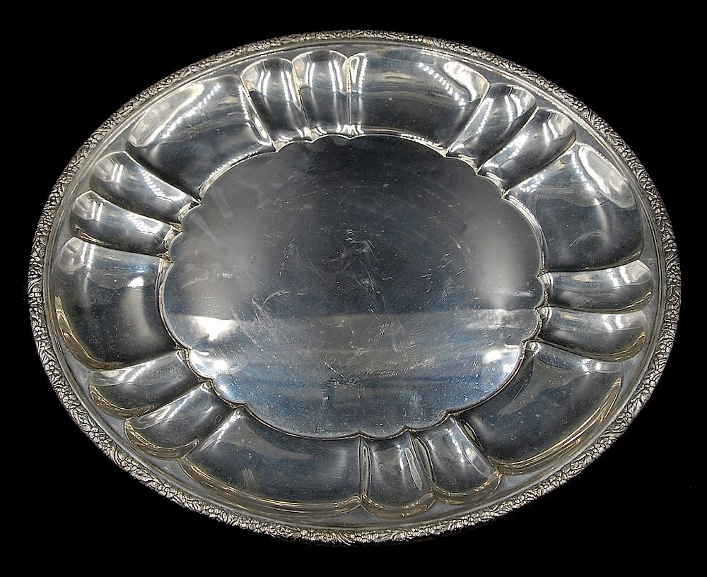 Appraisal: Revere Silver Smith Co Sterling Silver Serving Platter Sterling Silver