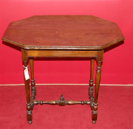 Appraisal: WALNUT AND BEECHWOOD OCCASIONAL TABLE TH CENTURY STYLE WITH TH