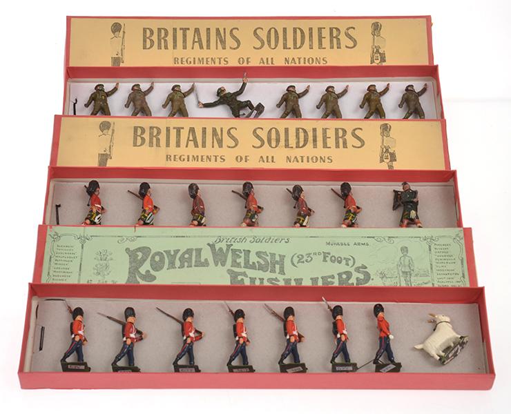 Appraisal: X BRITAINS SETS ROYAL WELSH FUSILIERS-TOUCH UPS GORDON HIGHLANDERS MARCHING