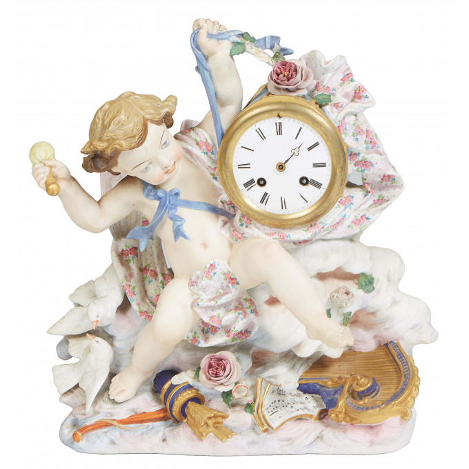 Appraisal: Achille Brocet and Jean Baptiste Deletrez French Figural Porcelain Clock