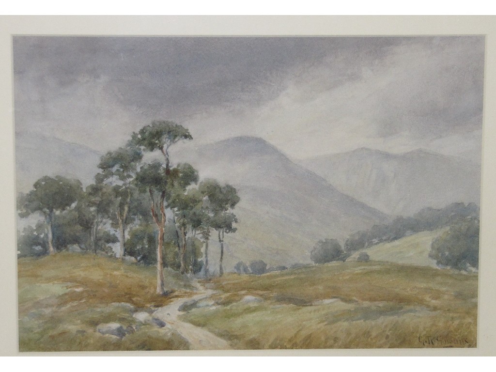 Appraisal: G R GOWANS Watercolour Highland landscape signed