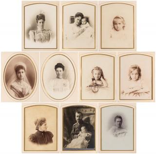 Appraisal: TEN CABINET PHOTOGRAPHS OF EMPEROR NICHOLAS II AND OTHER MEMBERS