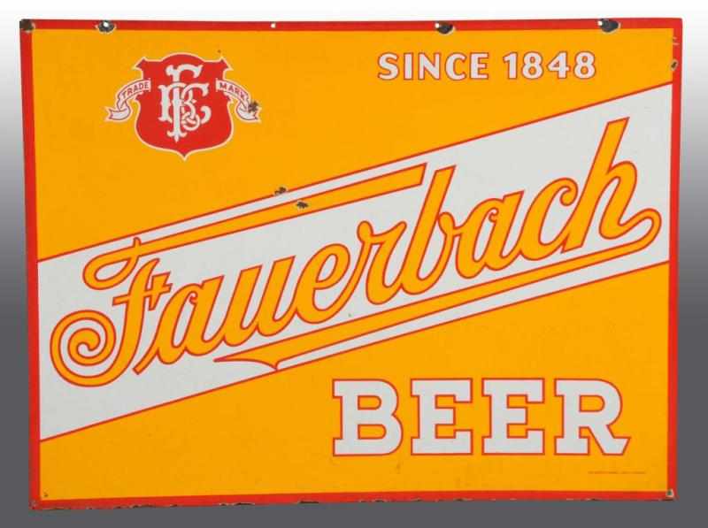 Appraisal: Porcelain Fauerbach Beer Sign Condition Excellent Plus Size x