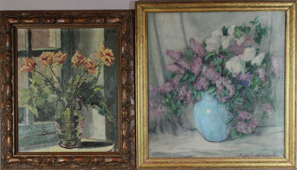 Appraisal: FLORA MACCROW AMERICAN TH CENTURY BOUQUET OF LILACS along with