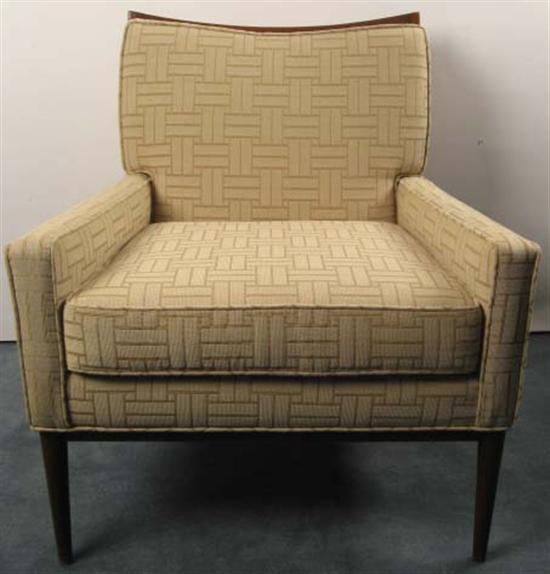 Appraisal: Paul McCobb Club Chair with new Thibaut fabric