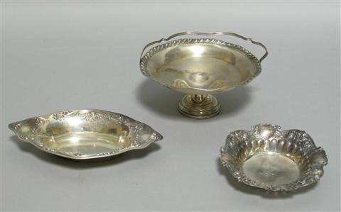 Appraisal: GROUP OF THREE PIECES OF AMERICAN SILVER Including a Gorham