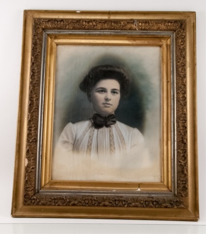 Appraisal: Hand Colored Photograph of Victorian Lady H x W frame